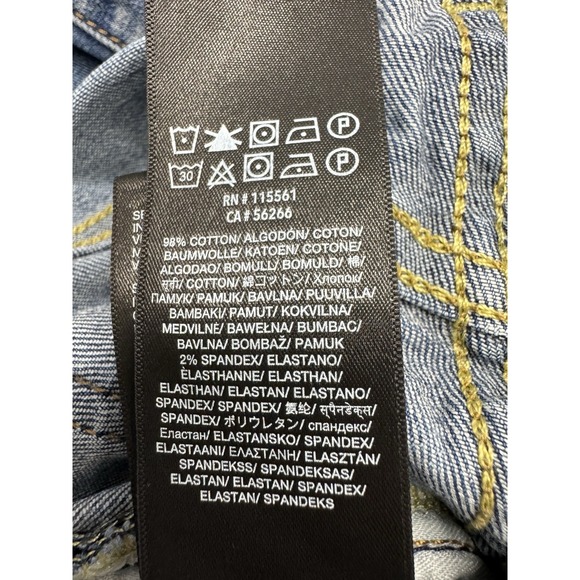 7 for All Mankind Dojo - Wide Leg Distressed Authentic Light Size 28 - Picture 6 of 13